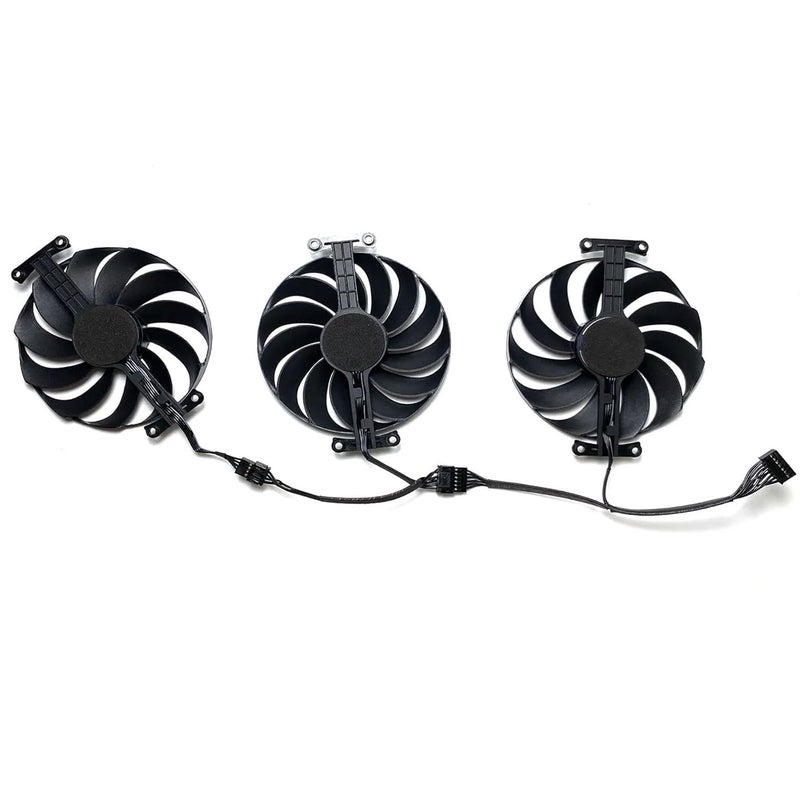 LTANDBR مروحة تبريد بديلة 95MM T129215SU لـ ASUS ROG Strix GeForce RTX 3060 Ti 3070 3080 3090 Ti بطاقة الفيديو الرسومية CF1010U12S T129215BU (Fan-A) - Image 2